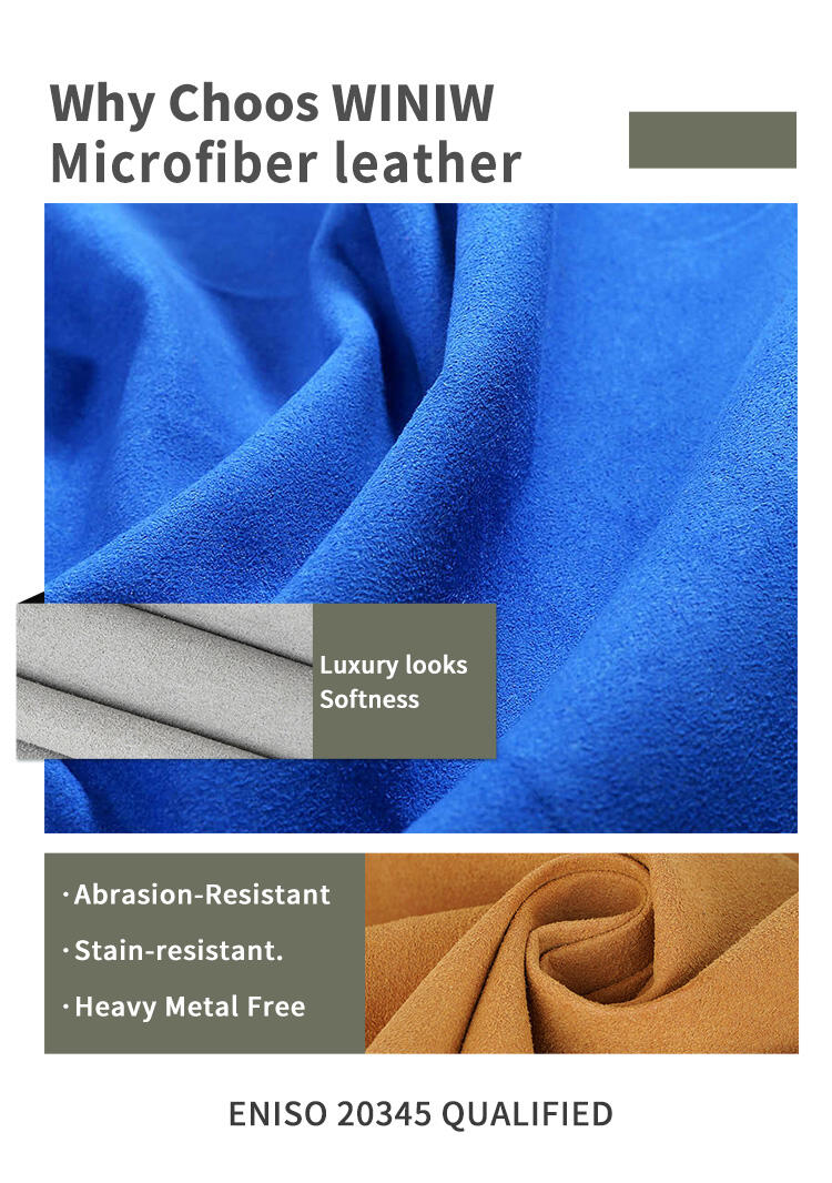 0.6mm Making Safety Gloves Artificial Micro-Suede Pu Leather details