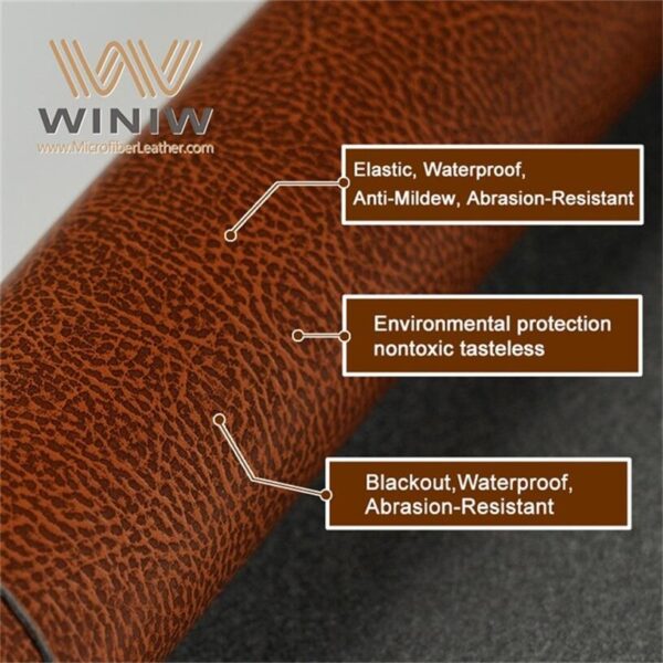 0.8mm High Tear Strength Faux Microfiber Leather For Trade Mark
