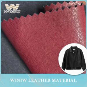 0.8mm Thickness Stretchable Vegan Faux Leather for Women’s Blazers