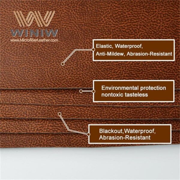 1.2mm Bright Appearance Making Logo Label Pu Artifical Leather