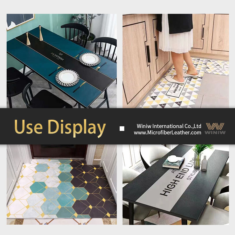 1.2mm Sustainable Artificial Vegan Material For Table Mats manufacture