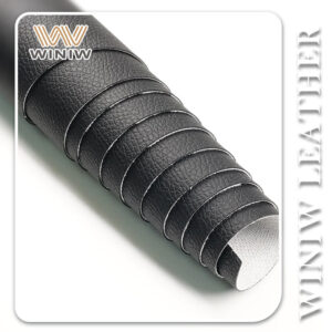 1.5mm Black Faux Leather Synthetic PVC Polished High-Gloss Surface