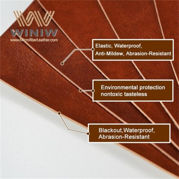 1.8mm Strong Durability Microfiber Leather Fabric For Jeans Label