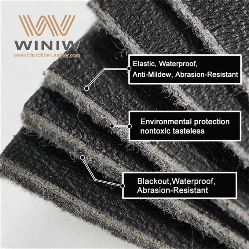 1mm Soild Color Pu Leather Fabric For Making Garment Label factory