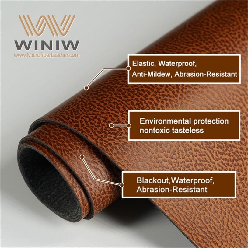 1mm Soild Color Pu Leather Fabric For Making Garment Label factory