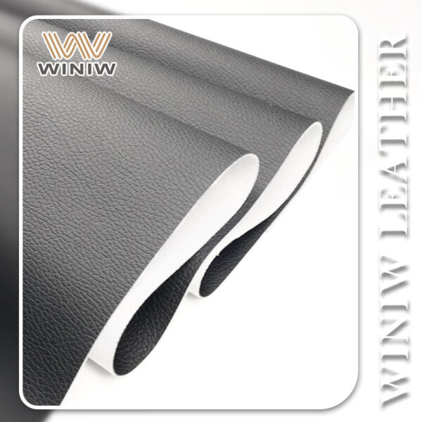 Black Color Stunning Finish Vegan Leatherette PVC Vinyl Leather