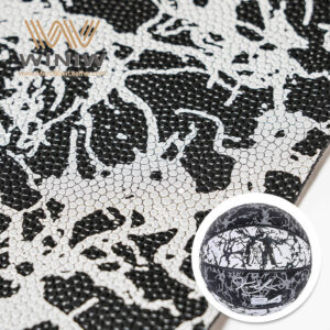 Black Strong Covering Power Composite Leather Imitation For Basketball