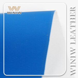 Blue High-Tech Manufacturing Process Synthetic PVC Upholstery Leather