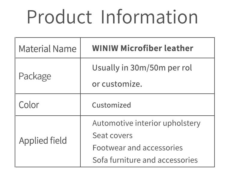 Design And Style Automotive Upholstery Microfiber Polyurethane Leather factory