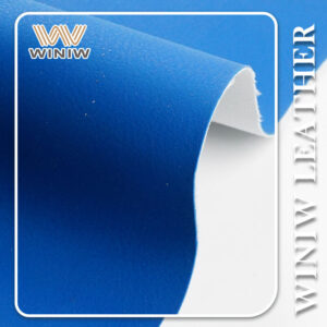 Highly Durable Vegan PVC Leather Fabric 1.6mm Thickness Blue Color