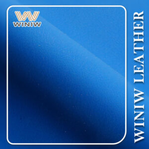 Highly Durable Vegan PVC Leather Fabric Supplier 2.4mm Thickness Blue