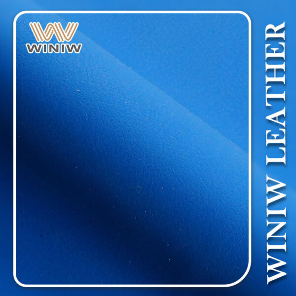 Highly Durable Vegan PVC Leather Fabric Supplier 2.4mm Thickness Blue