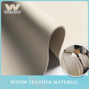 Luxury Custom Automotive Leather for White Color Seat Upholstery