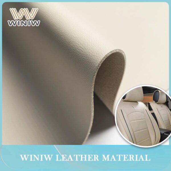 Luxury Custom Automotive Leather for White Color Seat Upholstery