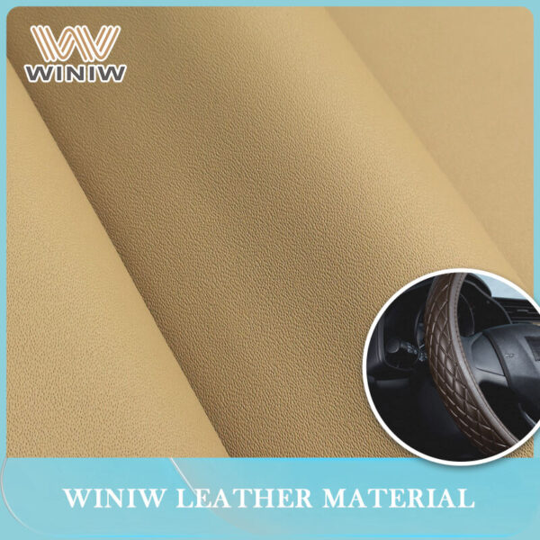 Yellow Color Soft-Touch Microfiber PU Leather for Car Interiors